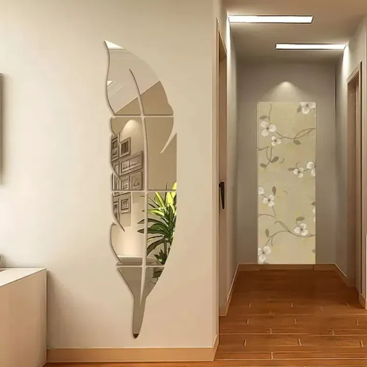 EVENTO Acrylic Mirror Wall Leaf | 3D Wall Decoration Items for Home Decor and Bedrooms