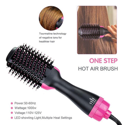 3-In-1 Electric One Step Hair Straightening Brush