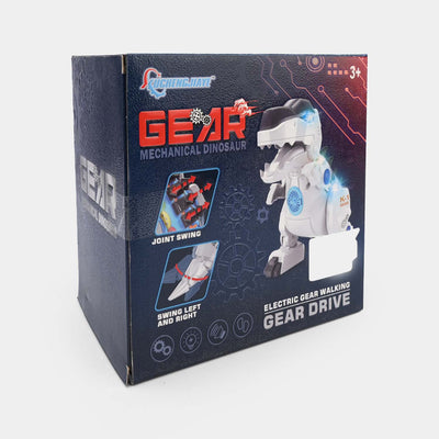 Electric Gear Dinosaur Toy with Light & Music