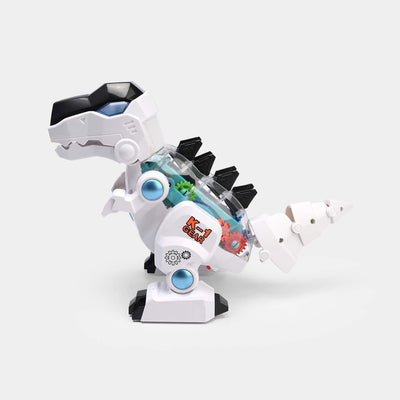 Electric Gear Dinosaur Toy with Light & Music