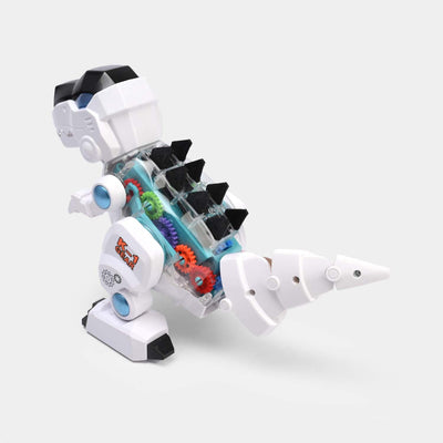 Electric Gear Dinosaur Toy with Light & Music