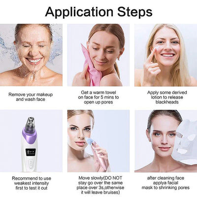 Vacuum Pore Cleaner - Remove Blackheads Without Irritation or Redness